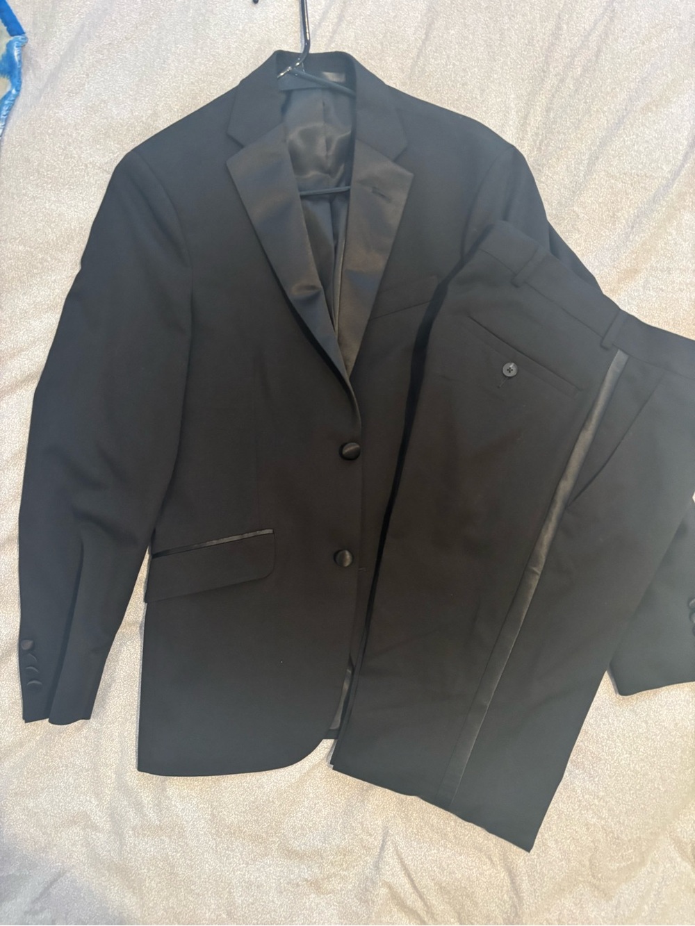 Kenneth Cole Reaction Black Two-Piece Tuxedo Jacket & Pants